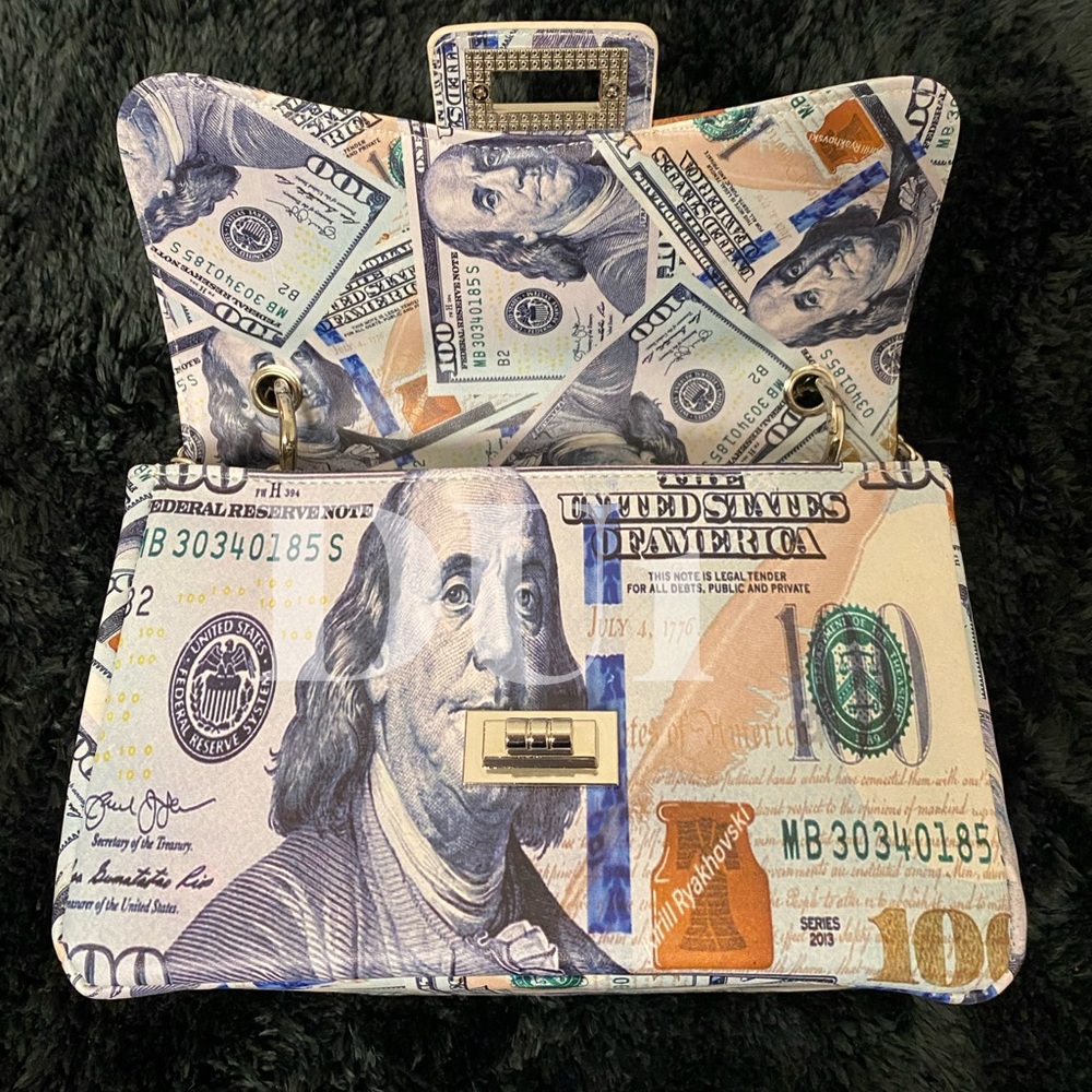 Blue face purse